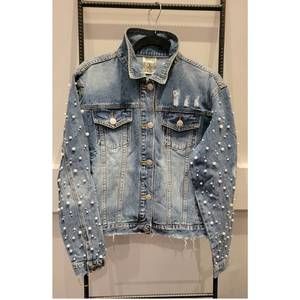 Veveret Jackets Coats New Veveret Pearl Embellished Sleeve - Main Image